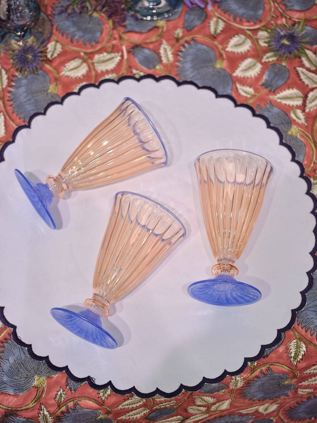 Squiggle Placemat - Sky/Navy