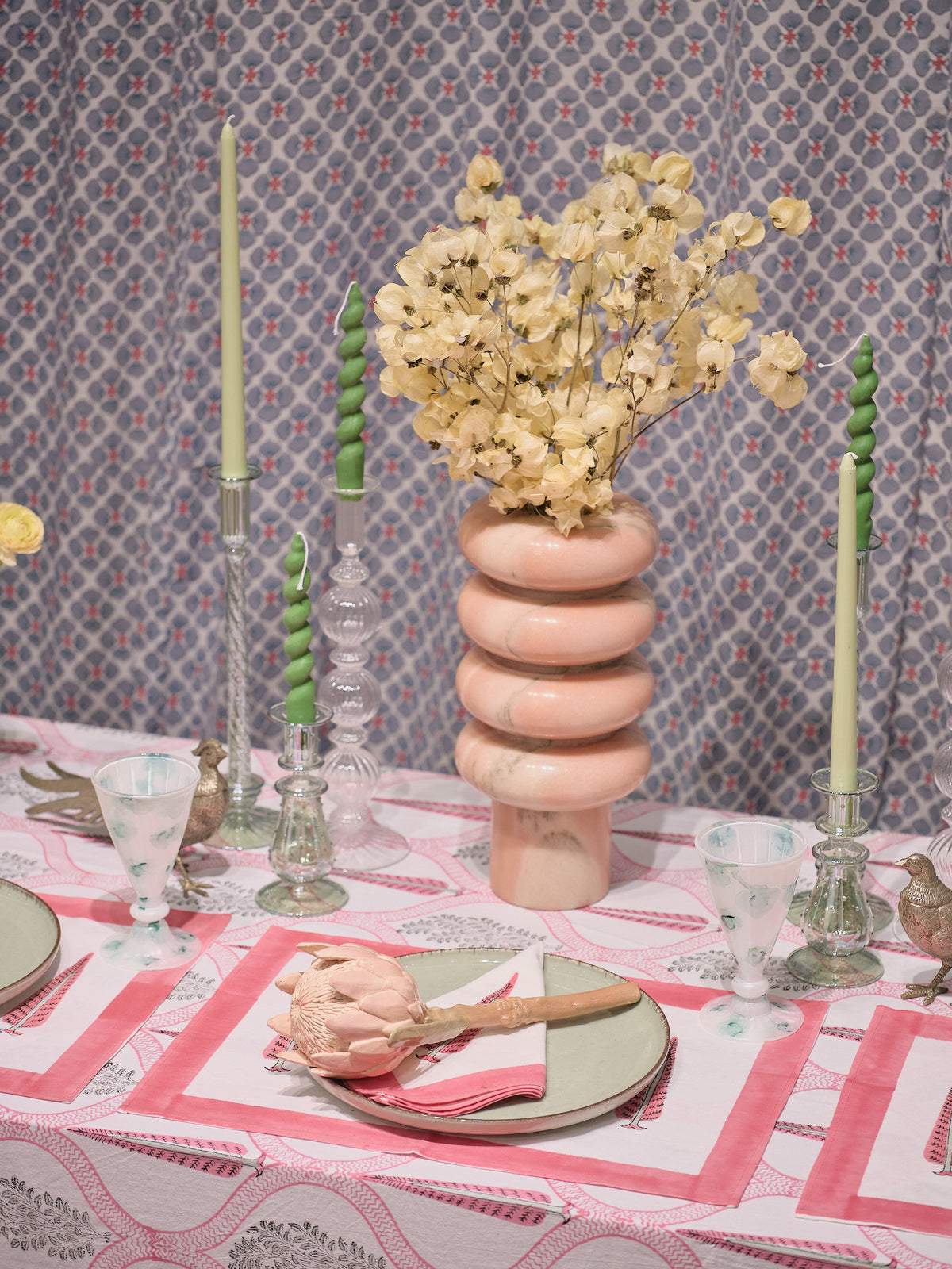 Pink Trees Glassware Bundle