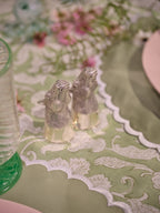 Squiggle Placemat - Sage/White