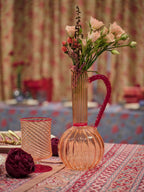 Fluted Jug - Peach/Red