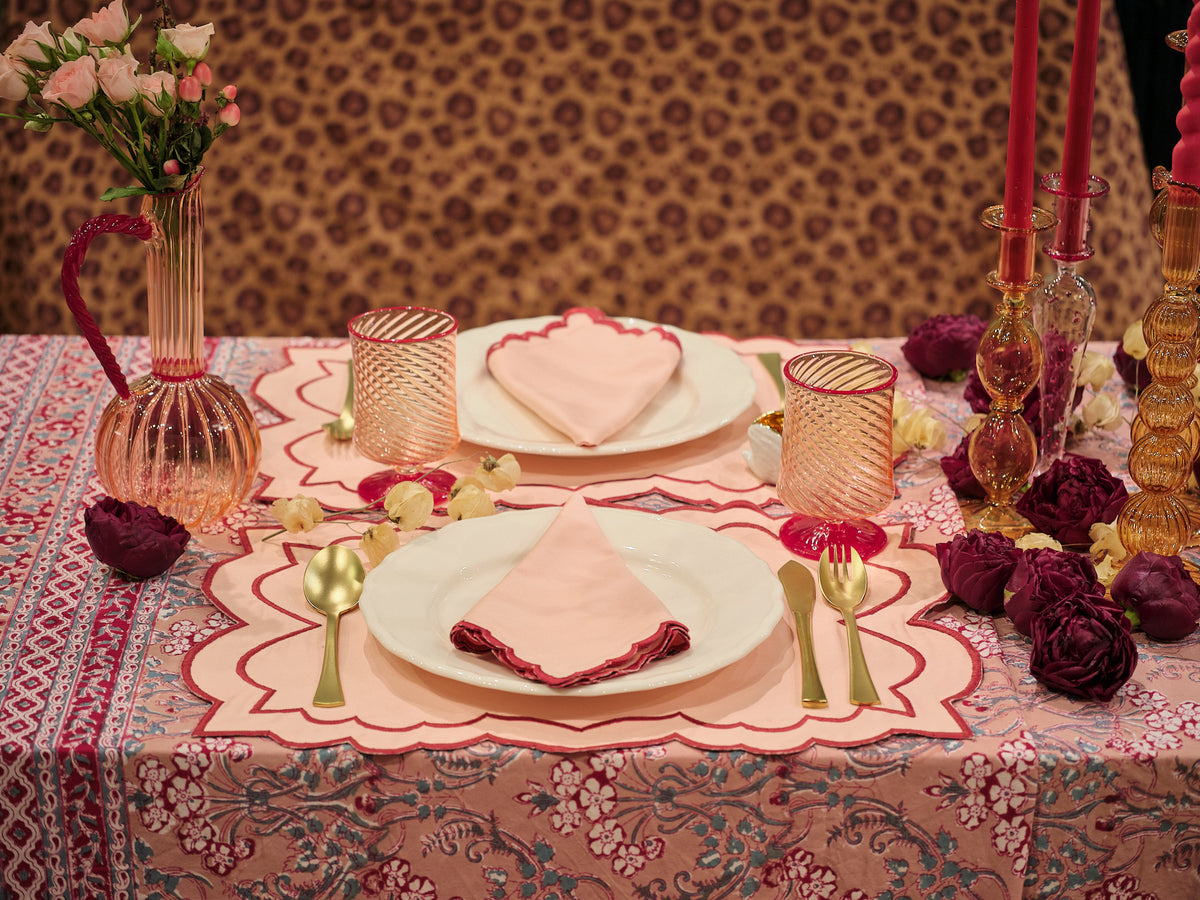 Brackets Placemat - Peach/Red