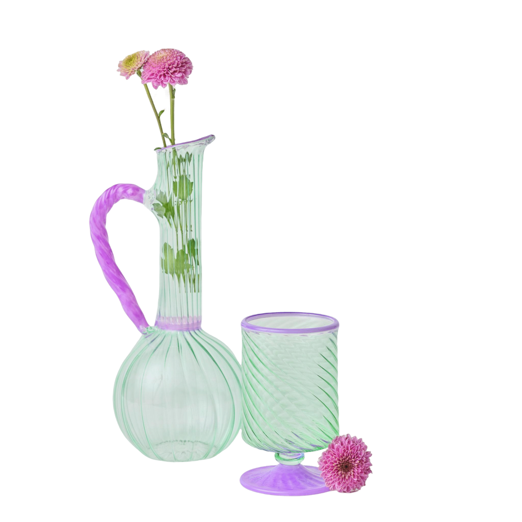Gouna Glasses Set - Green/Purple