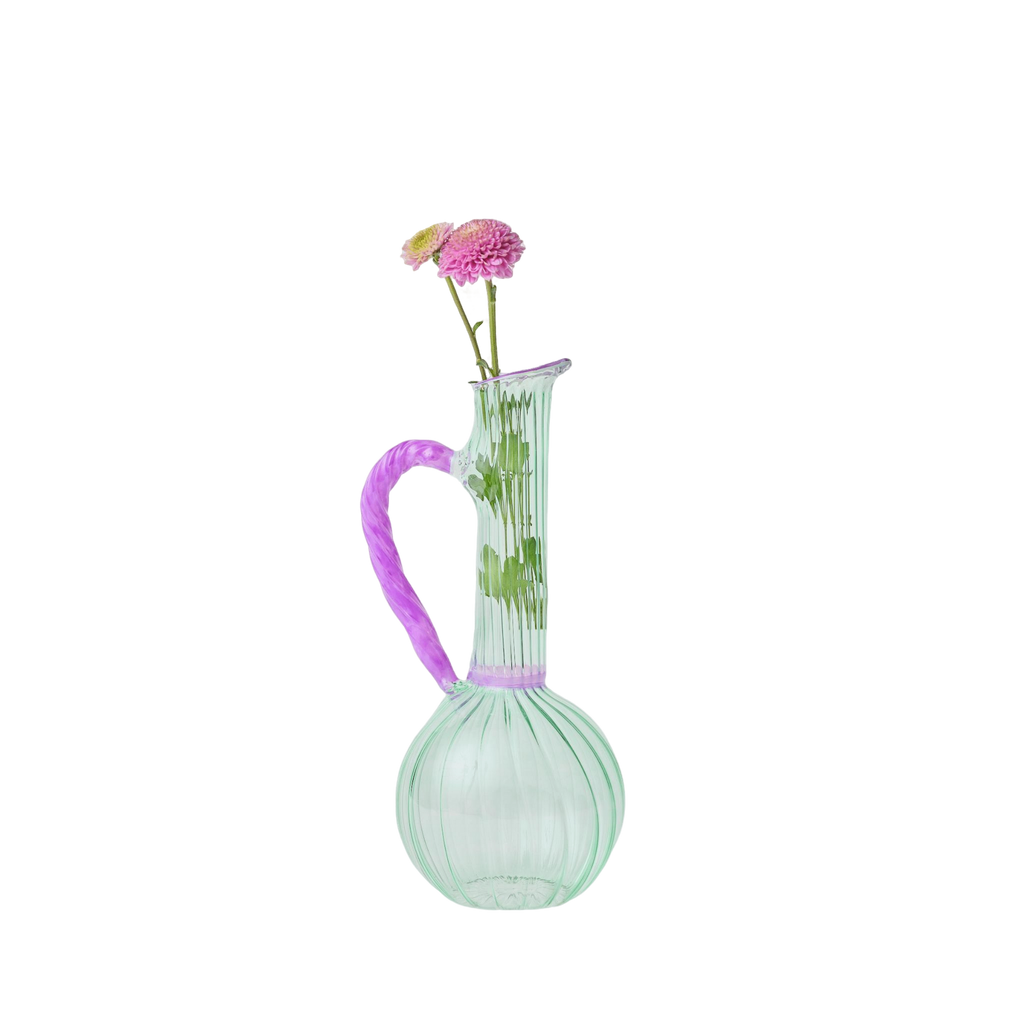 Fluted Jug - Peach/Red