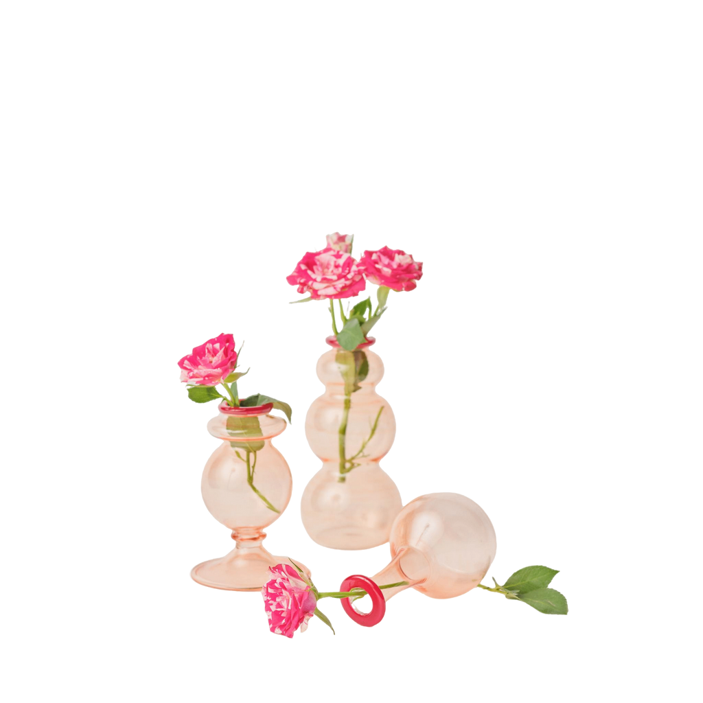 Bud Vases Set - Green/Purple