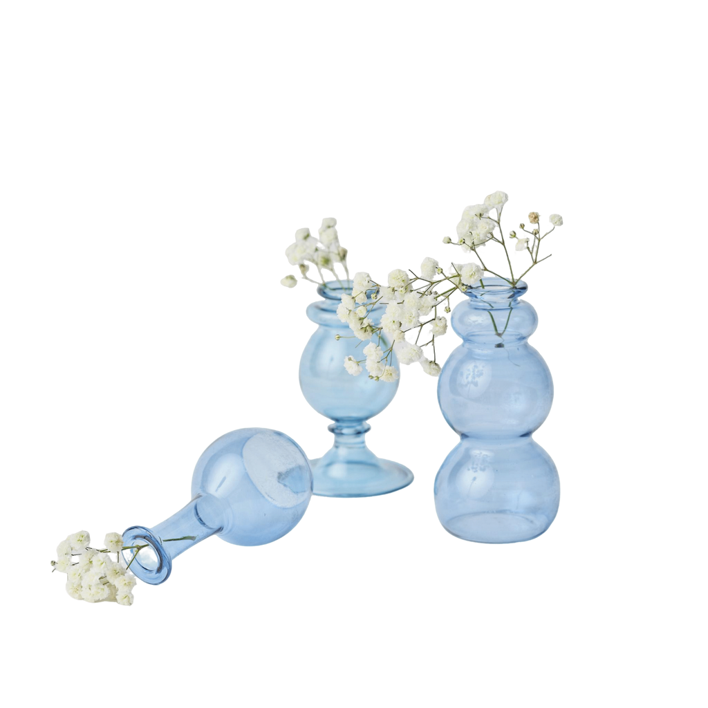 Bud Vases Set - Green/Purple