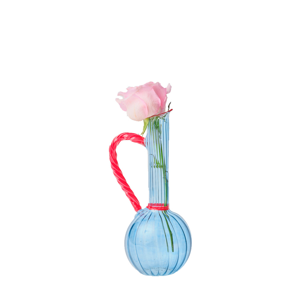 Fluted Jug - Peach/Red