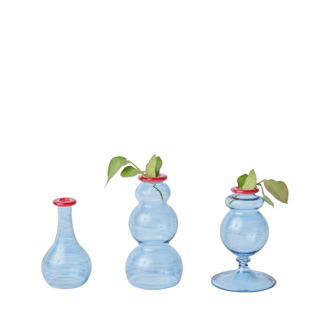 Jug and Bud Vase Bundle - Blue/Red