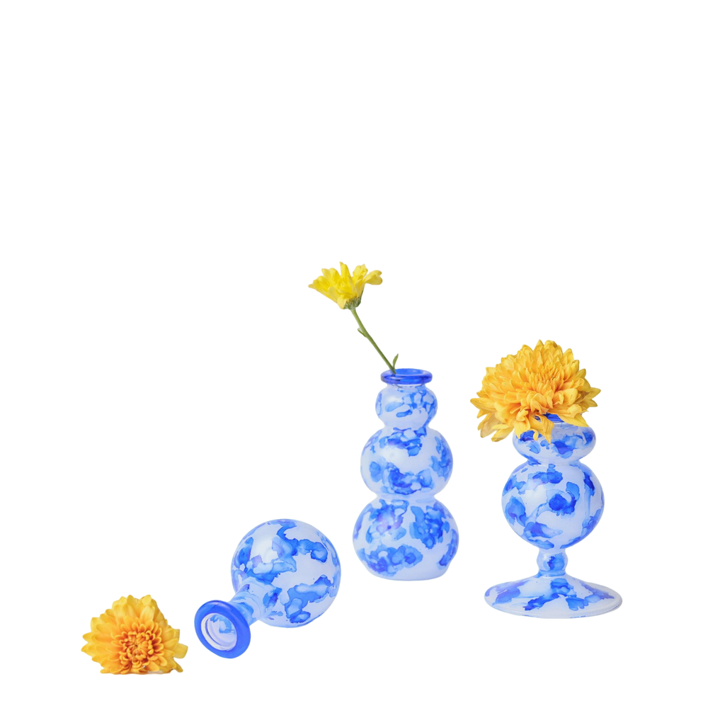 Bud Vases Set - Green/Purple