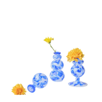 Bud Vases Set - Green/Purple
