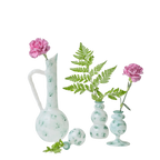 Jug and Bud Vase Bundle - White Opaque