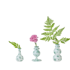 Jug and Bud Vase Bundle - Green/White Speckle