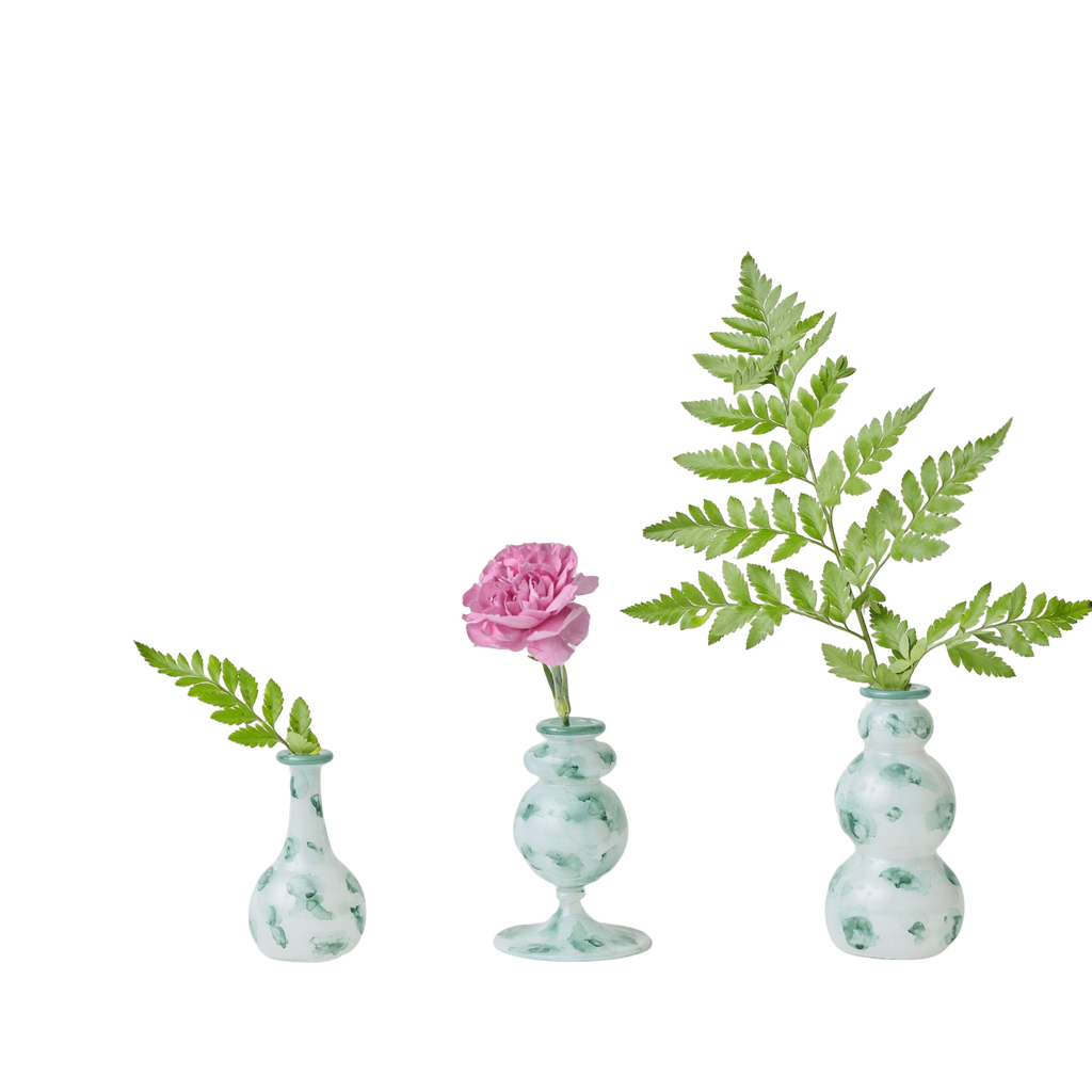 Bud Vases Set - Green/Purple
