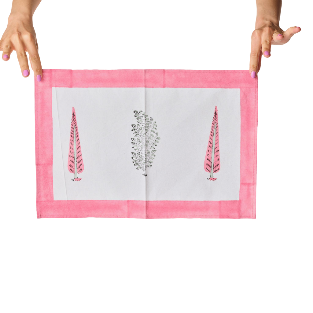 Pink Trees Table Set