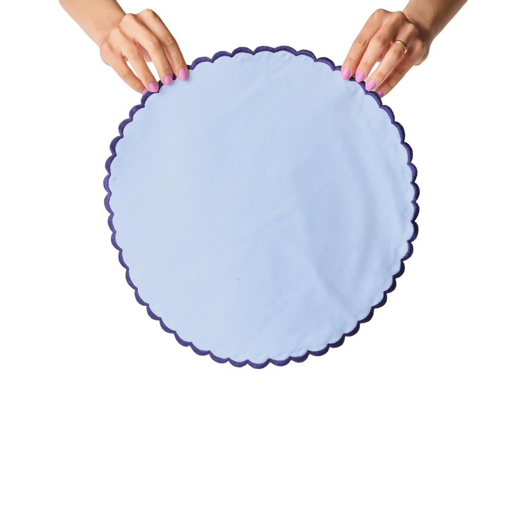 Squiggle Placemat - Sky/Navy