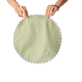 Squiggle Placemat - Sage/White