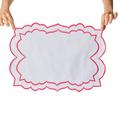 Brackets Placemat - White/Red