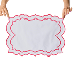 Brackets Placemat - White/Red