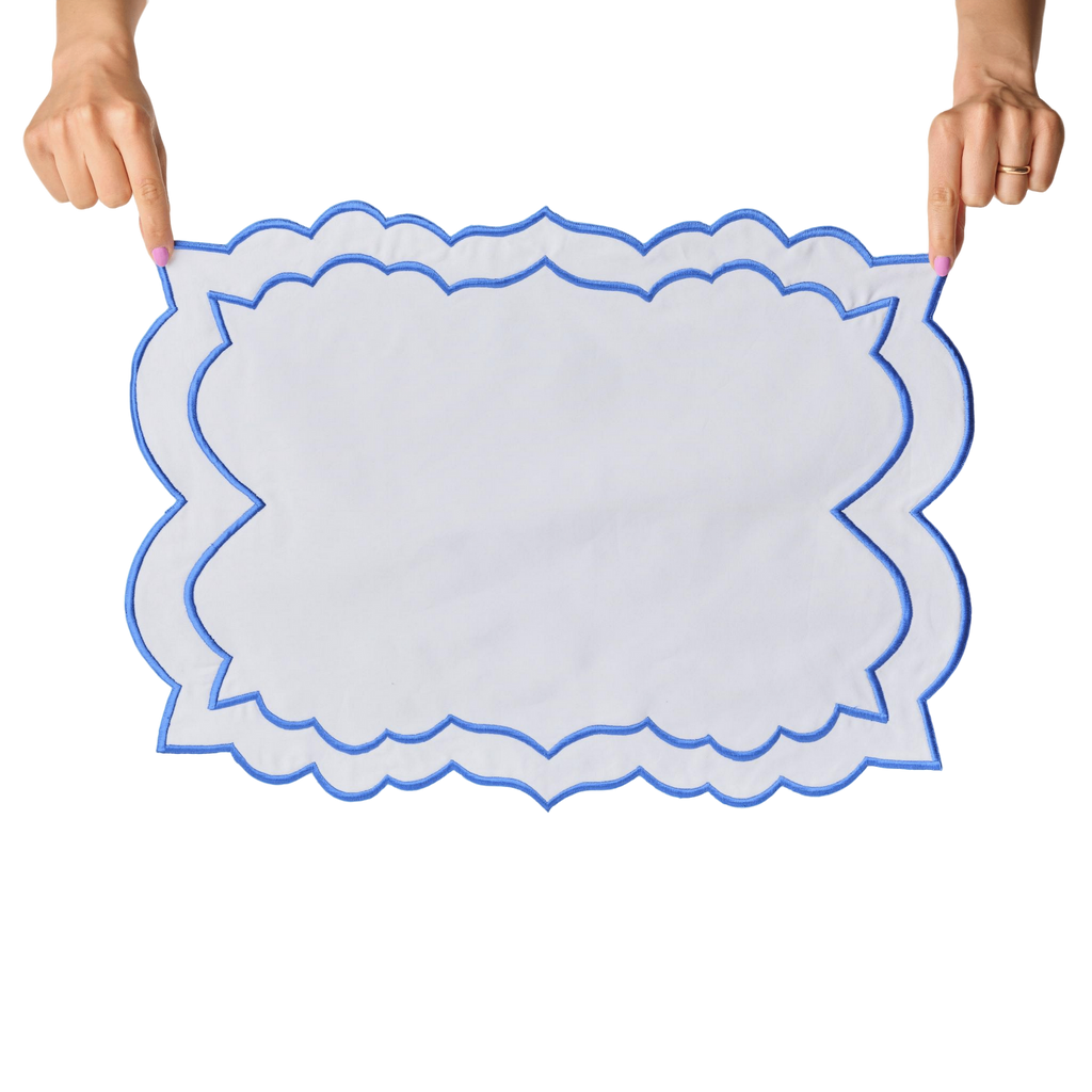 Brackets Placemat - White/Blue
