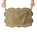 Brackets Placemat - Olive/Seafoam