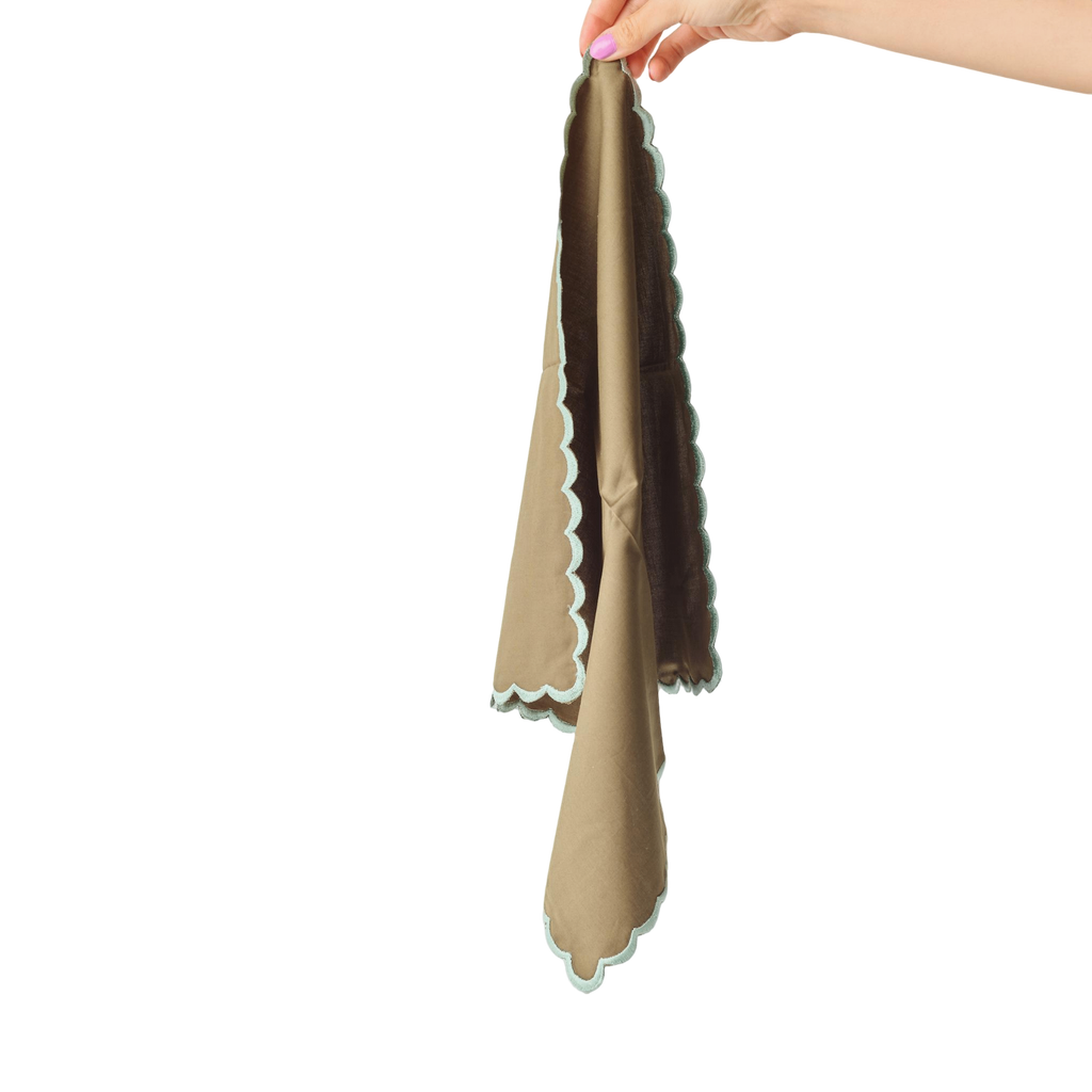 Squiggle Napkins - Olive/Seafoam
