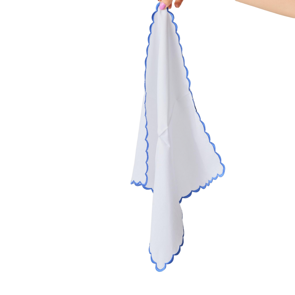 Squiggle Napkins - White/Blue