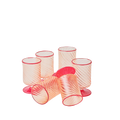 Gouna Glasses Set - Peach/Red