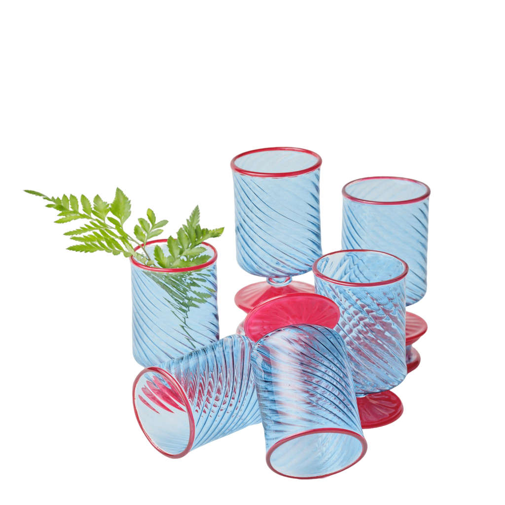 Gouna Glasses Set - Blue/Red