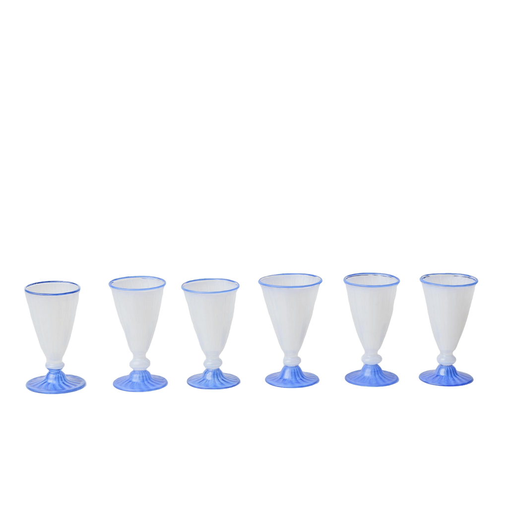 Cairo Glasses Set - White/Blue