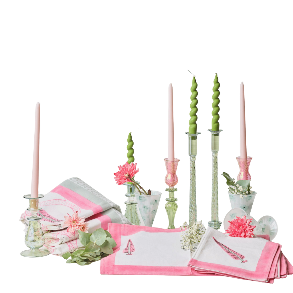 Pink Trees Table Set