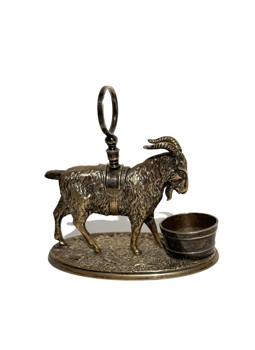 Silvertone Goat Toothpick Caddy