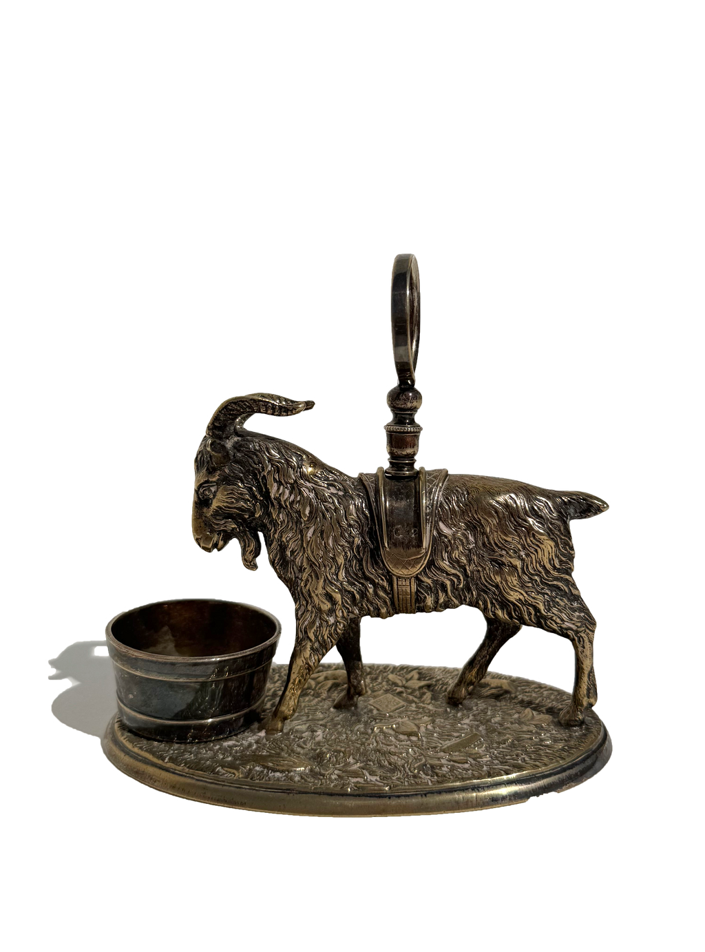 Silvertone Goat Toothpick Caddy