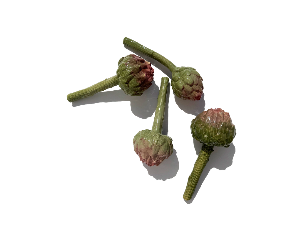 Set of 2 Ceramic Artichokes