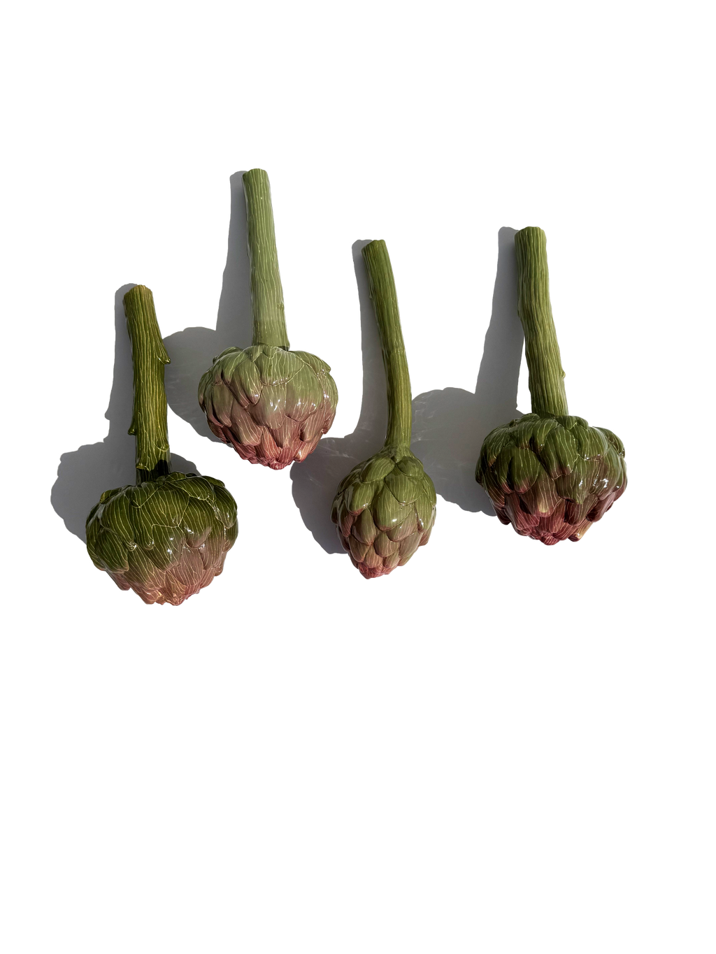 Set of 2 Ceramic Artichokes