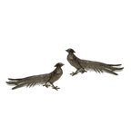 Pair of Silvertone Pheasant Centrepieces