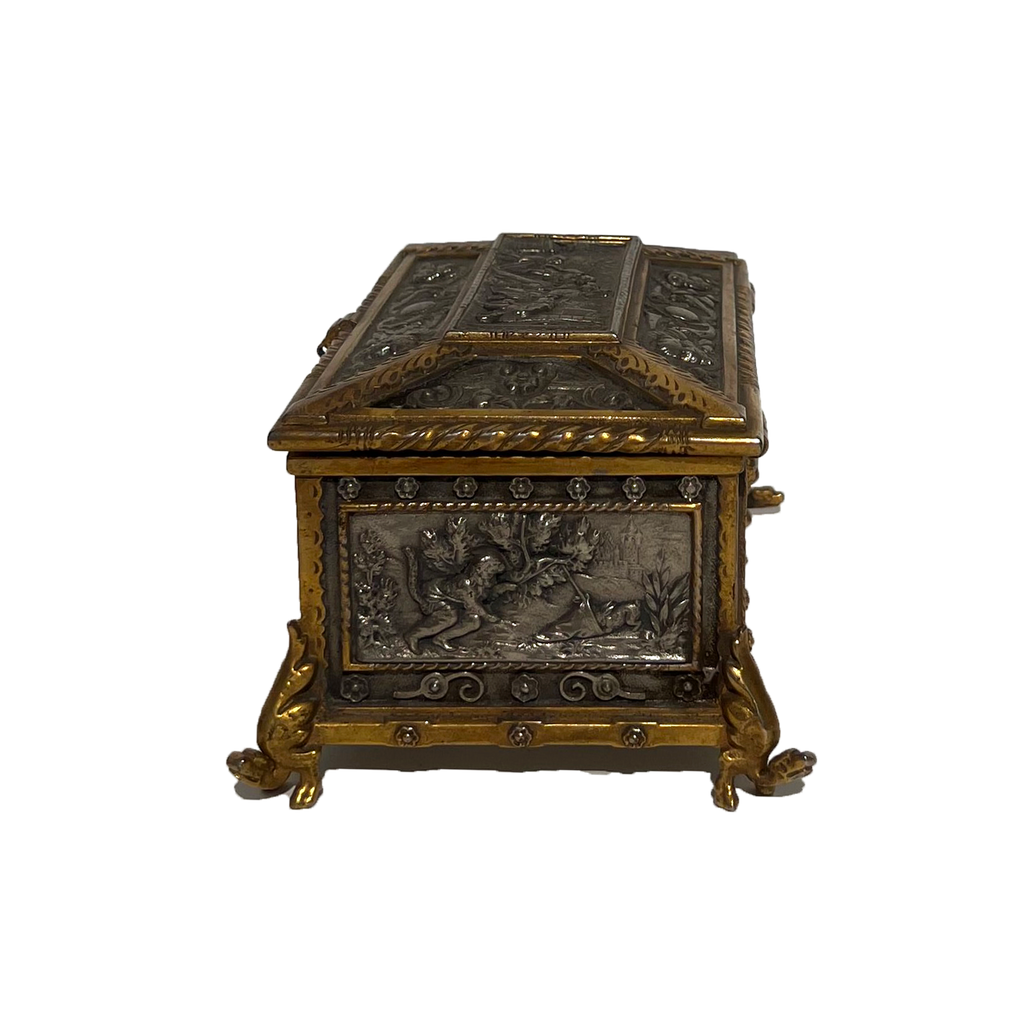 French Renaissance Revival (Napoleon III) Brass and Metal Box