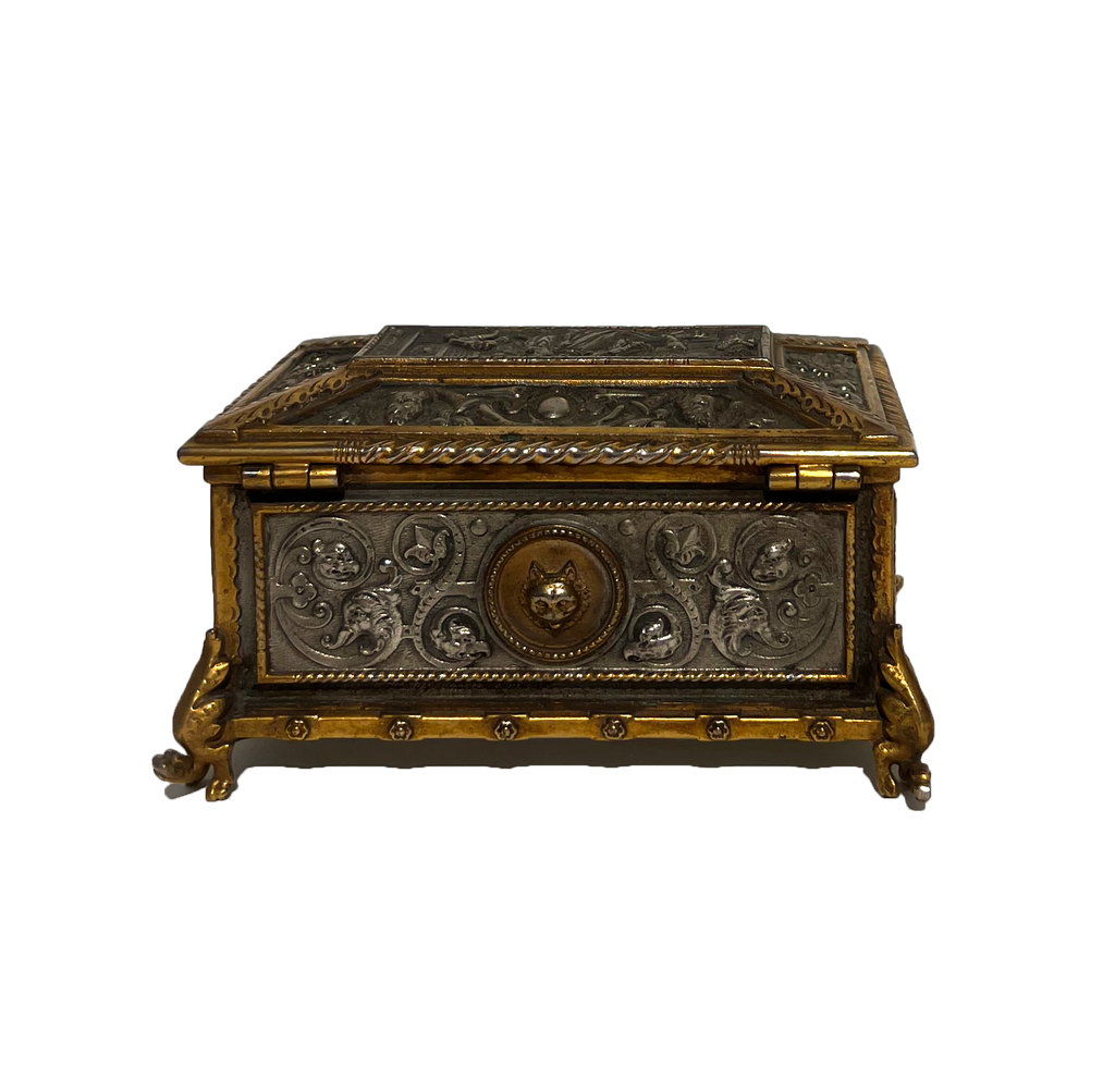 French Renaissance Revival (Napoleon III) Brass and Metal Box