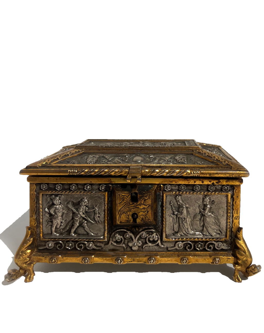 French Renaissance Revival (Napoleon III) Brass and Metal Box