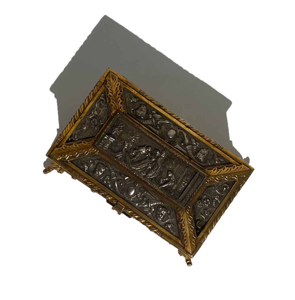 French Renaissance Revival (Napoleon III) Brass and Metal Box