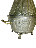 Vintage Moroccan Silver-Tone Tagine