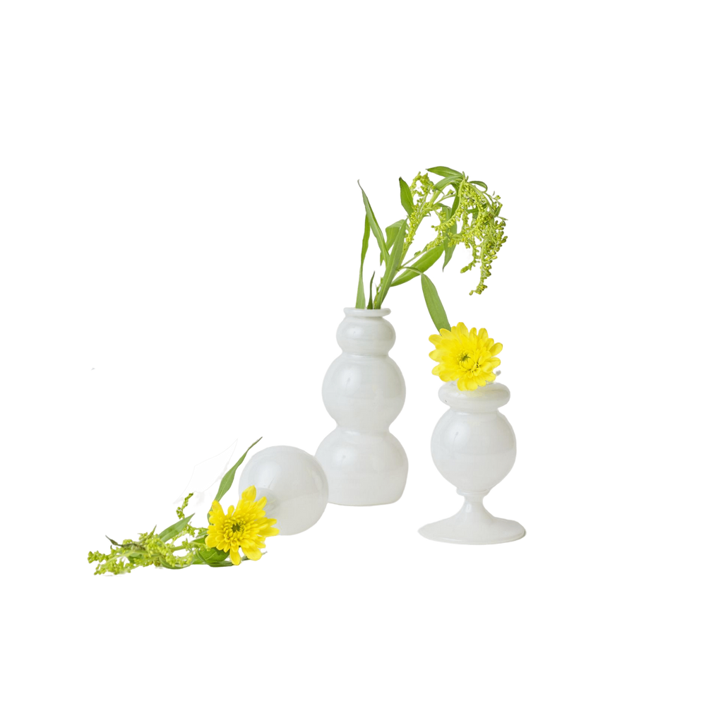 Bud Vases Set - Green/Purple